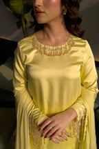 Butter Bloom crystal tassel neckline