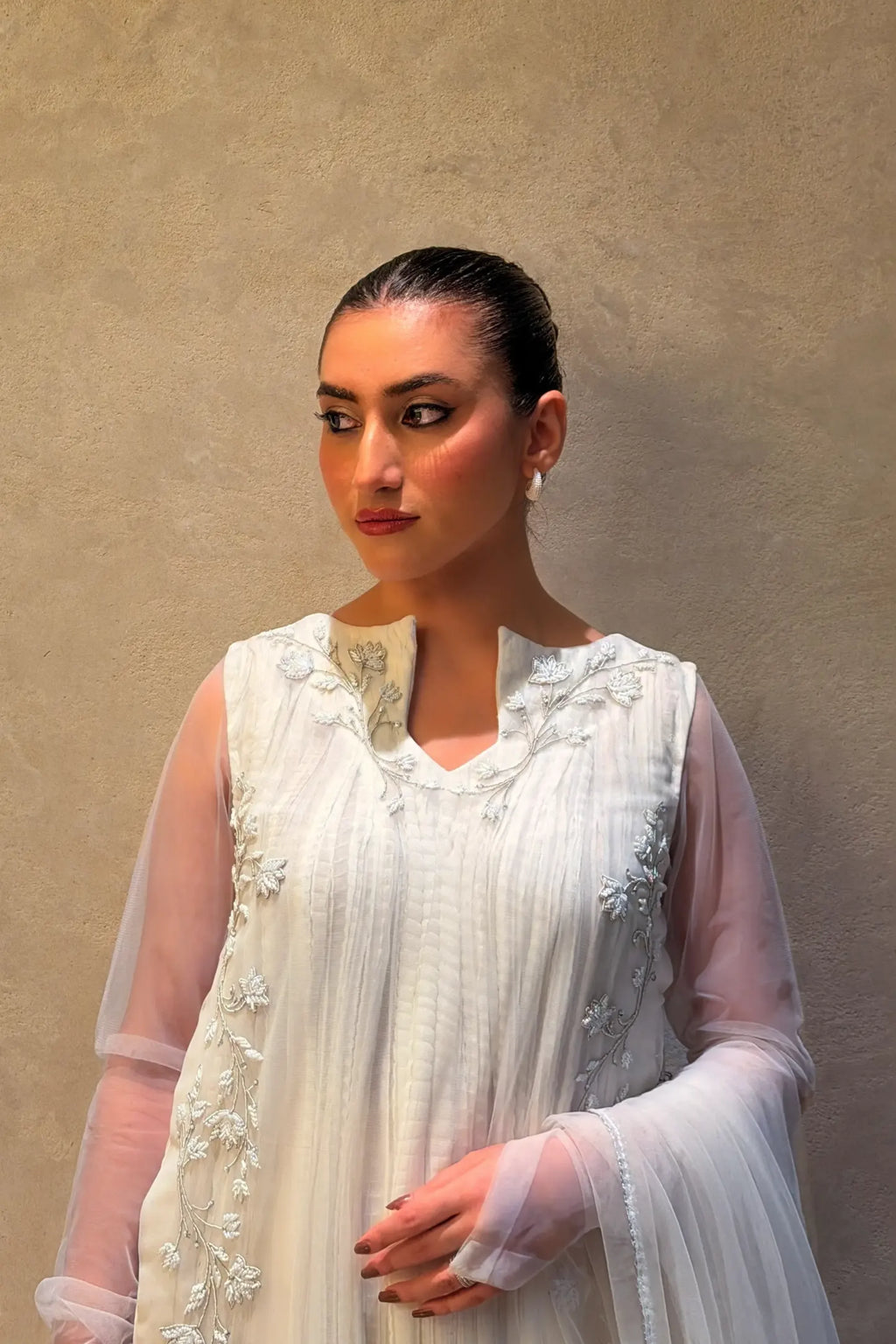 Noor hand-embellished neckline